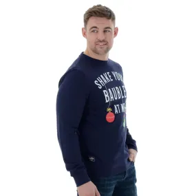 Mens Novelty Christmas Jumper Sweatshirt Shake Your Baubles At Me