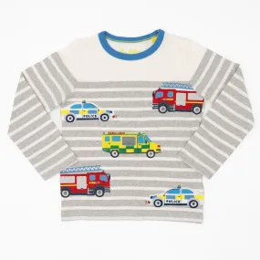 Mini Boden Boys Gresy Striped T-Shirts Long Sleeve Tops