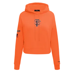 MLB SAN FRANCISCO GIANTS CLASSIC WOMEN'S CROPPED PO HOODIE (ORANGE)