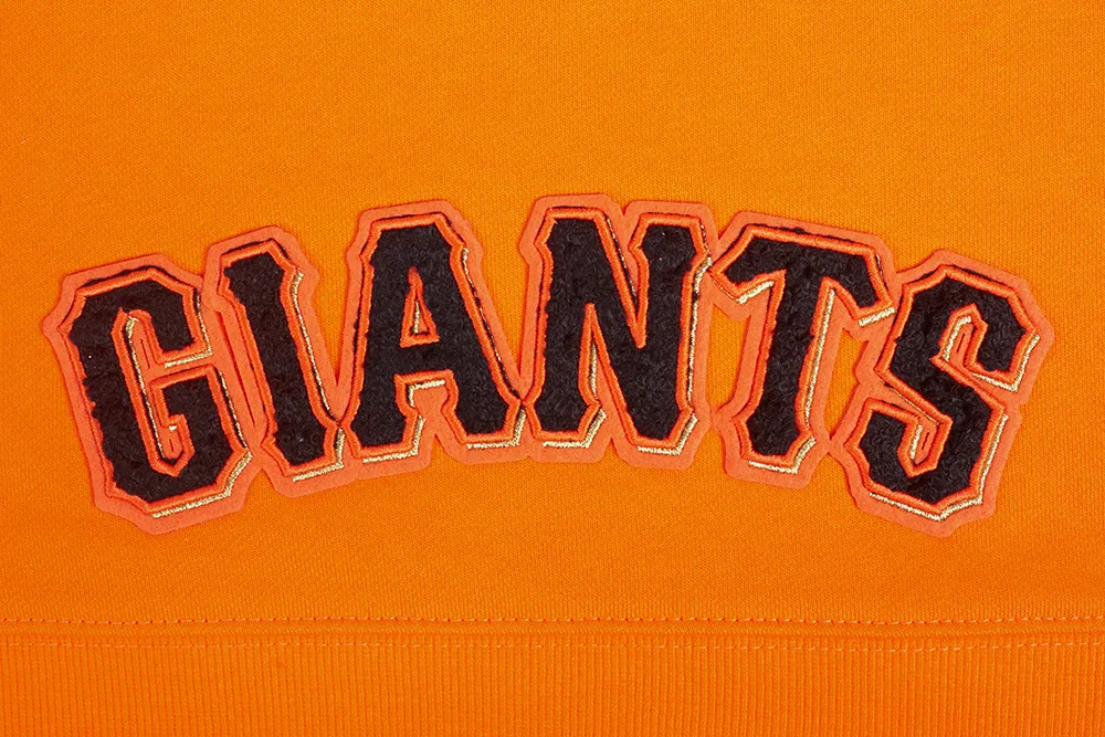 MLB SAN FRANCISCO GIANTS CLASSIC WOMEN'S CROPPED PO HOODIE (ORANGE)