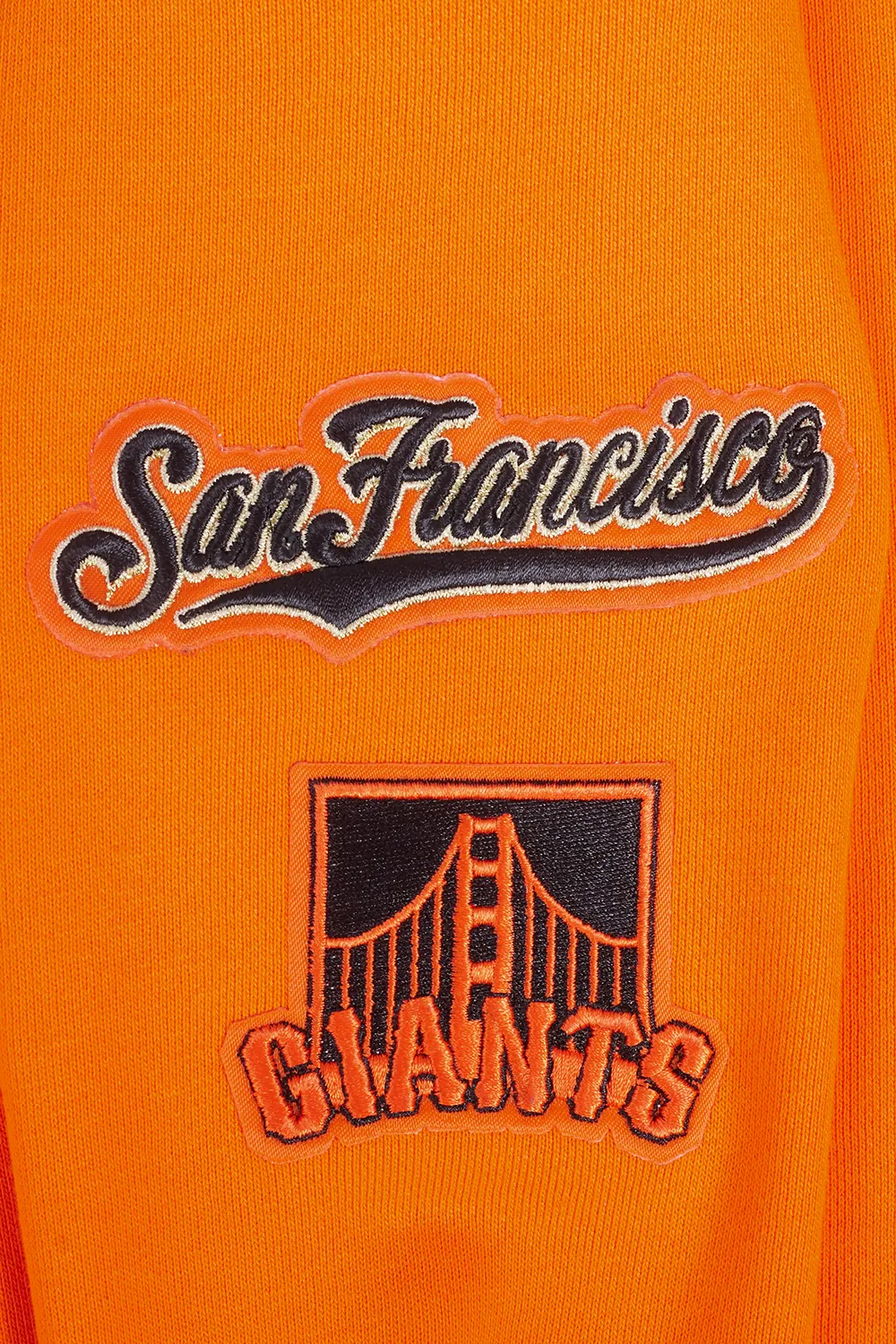 MLB SAN FRANCISCO GIANTS CLASSIC WOMEN'S CROPPED PO HOODIE (ORANGE)