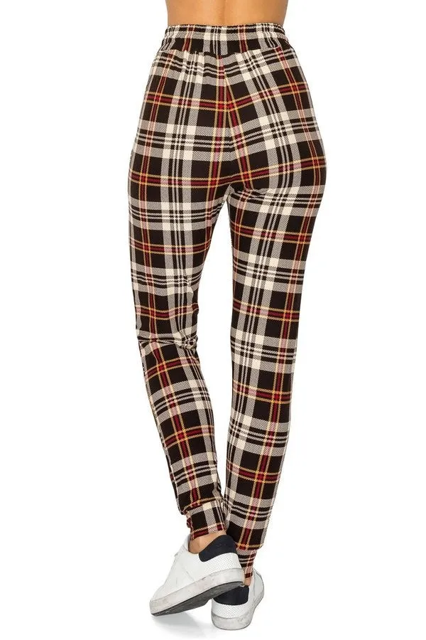 Mocha Plaid Buttery Soft Joggers