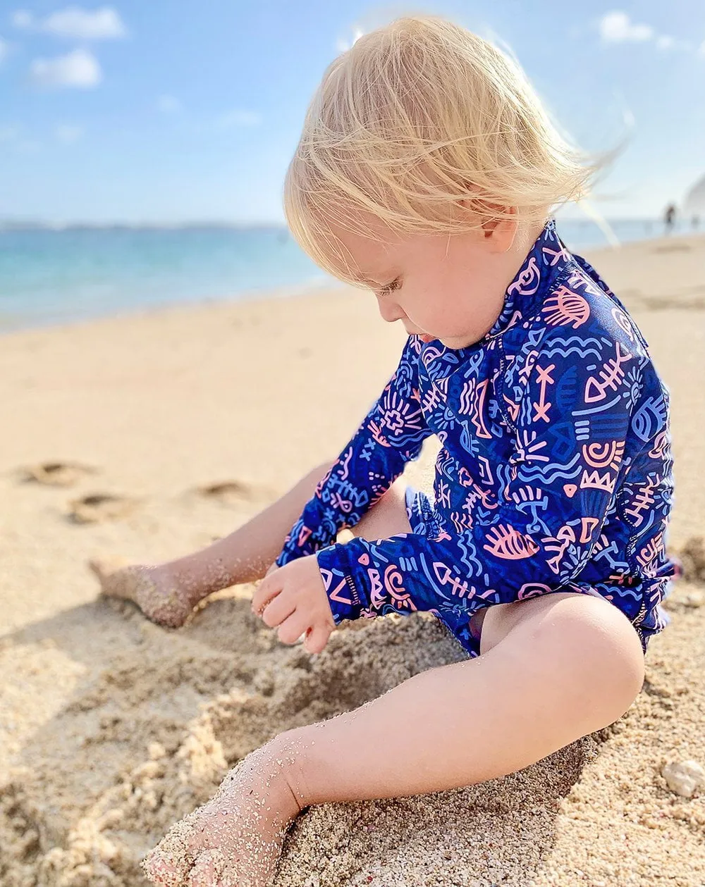 Navy Seasong Sea & Snow Rash Top