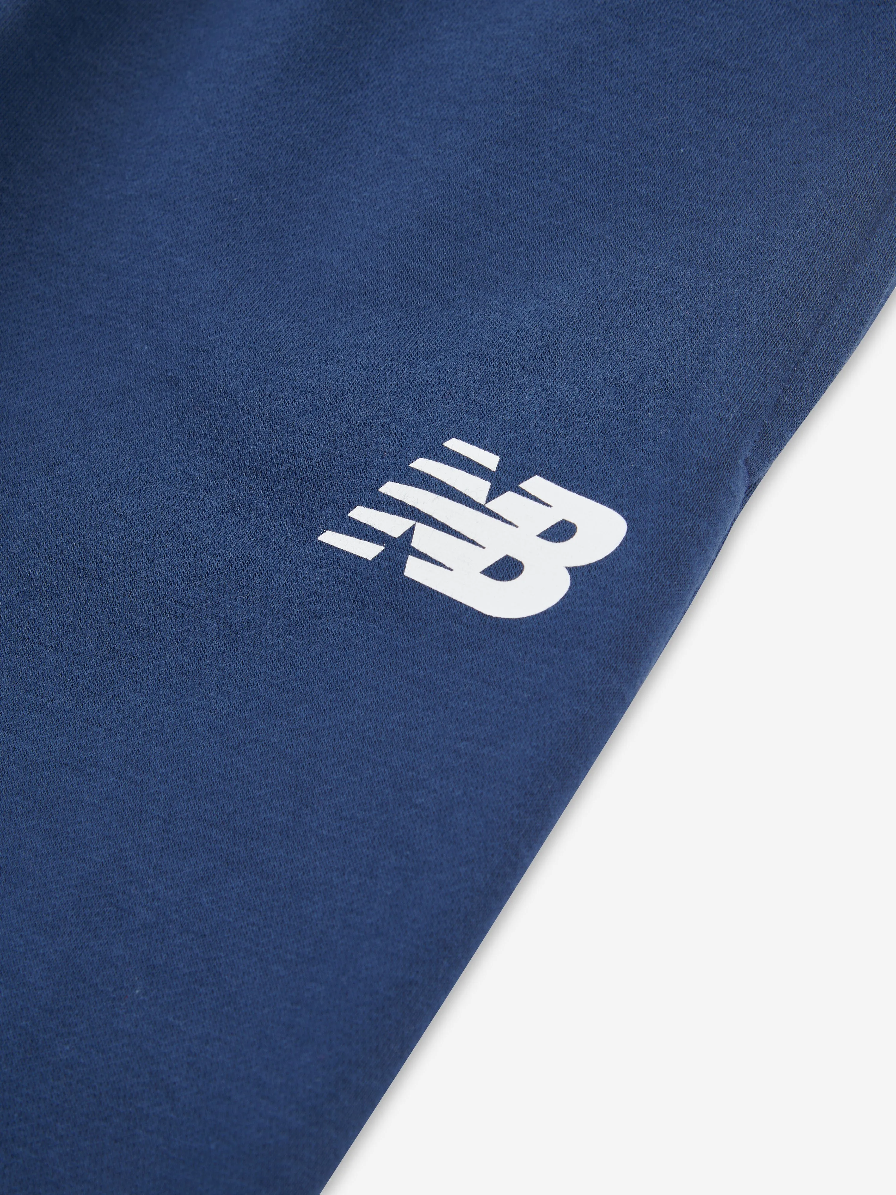 New Balance Boys Brush Back Stacked Logo Joggers in Navy