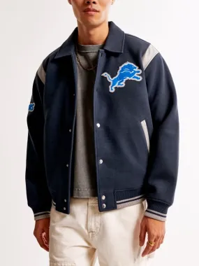 NFL DETROIT LIONS CLASSIC  WOOL VARSITY JACKET | NFL WOOL JACKET BY The Pricy