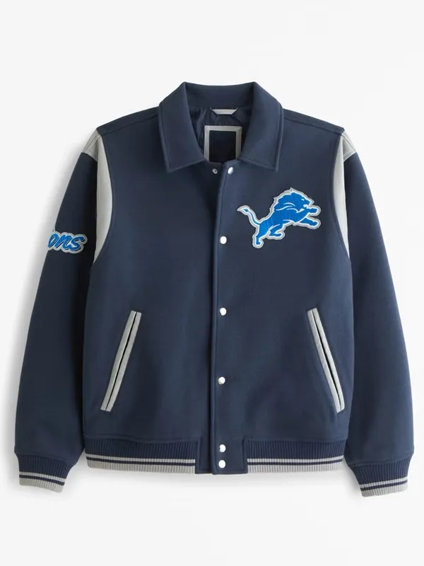 NFL DETROIT LIONS CLASSIC  WOOL VARSITY JACKET | NFL WOOL JACKET BY The Pricy