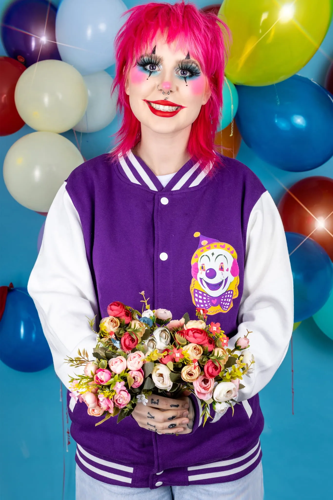 Noodles The Clown Purple Varsity Jacket