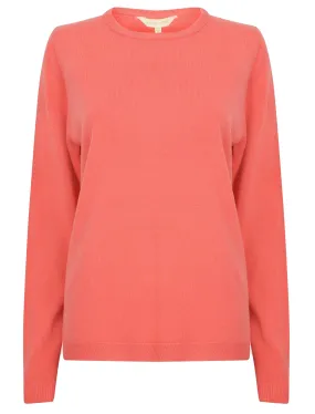 Obama2 Crew Neck Knit Jumper In Tea Rose - Plum Tree