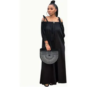 Off-Shoulder Wide-Leg & Casual Loose Jumpsuit.