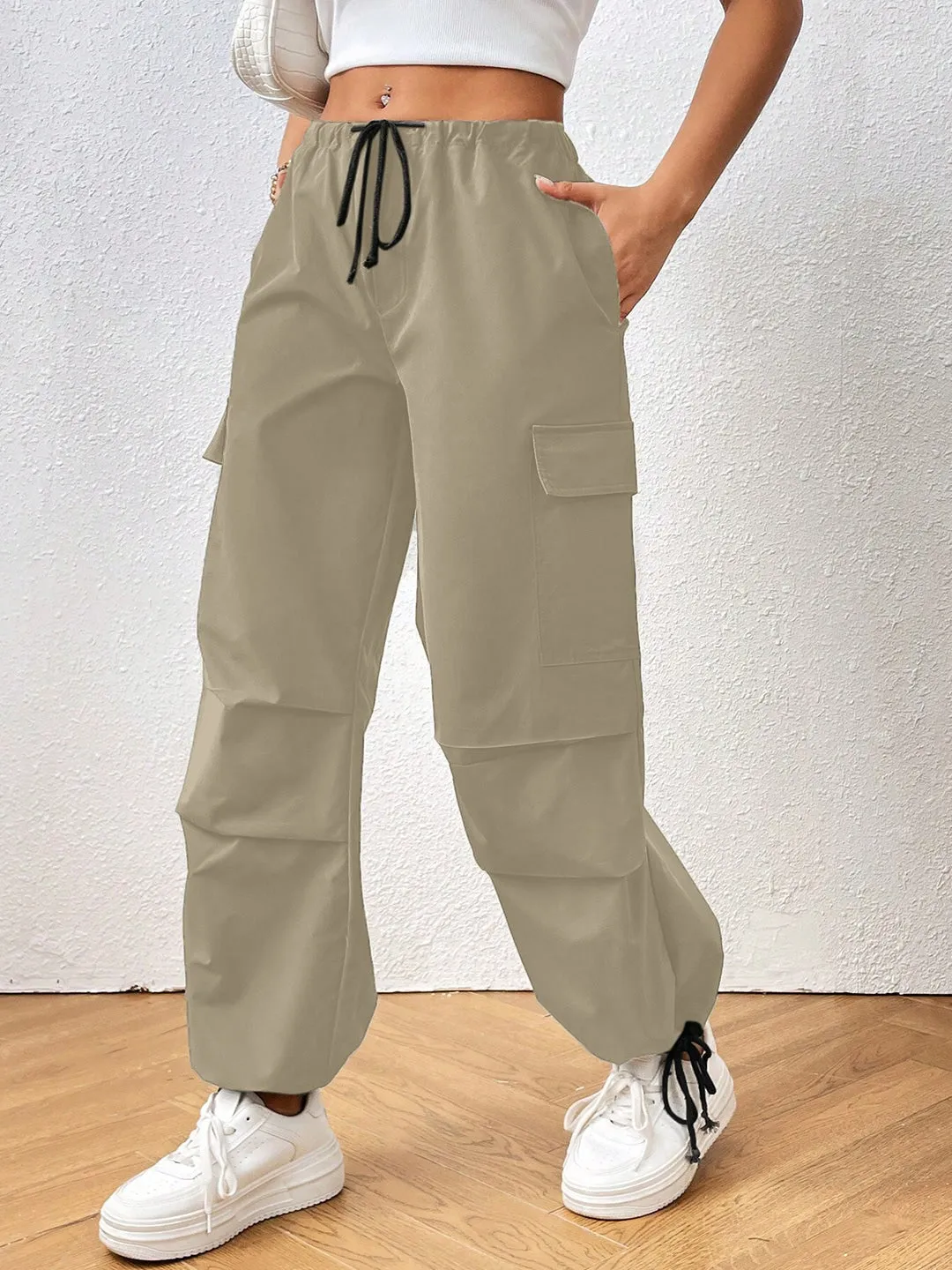 Off White HighRise Drawstring Joggers