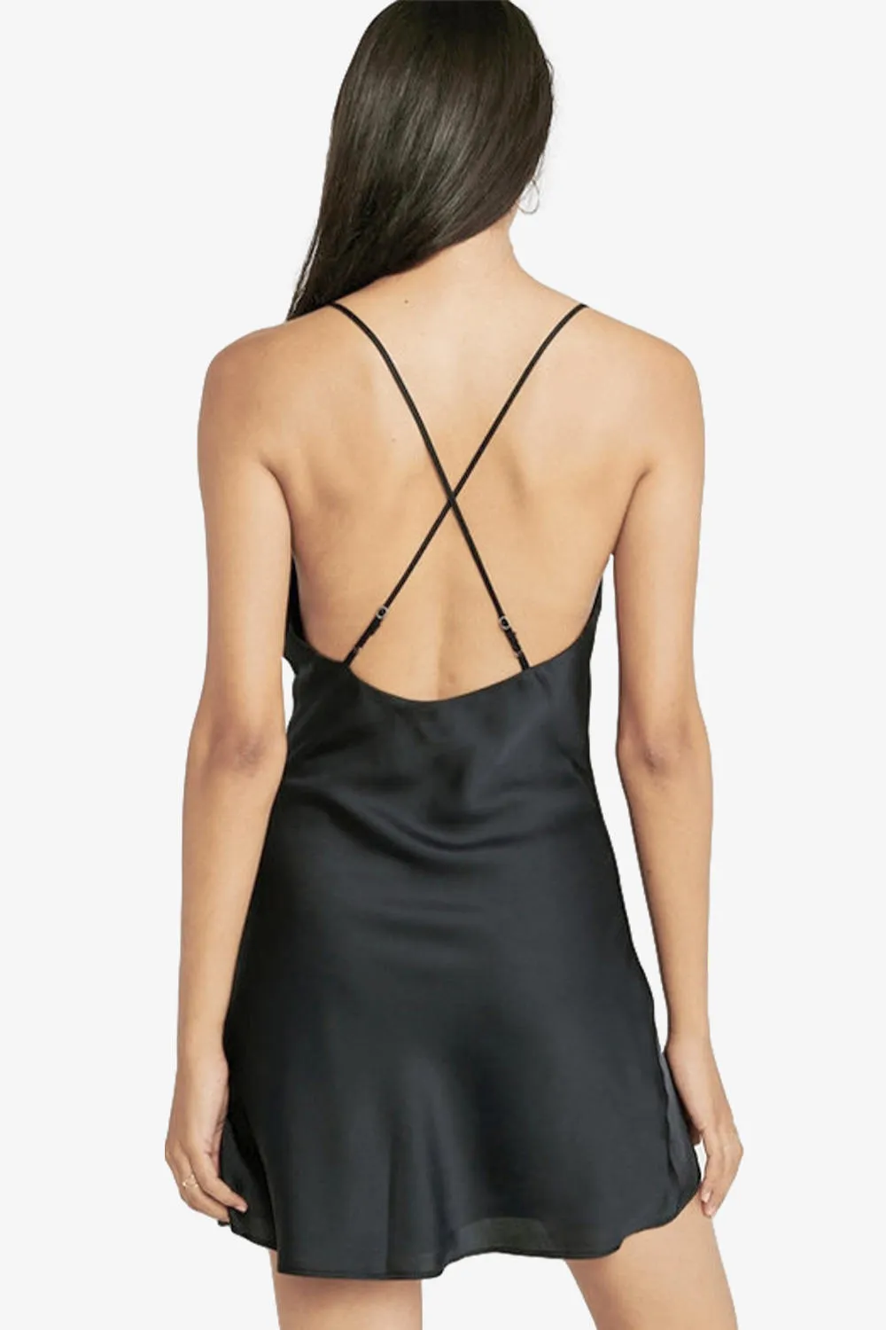 Open Back Cowl Neck Slip Dress