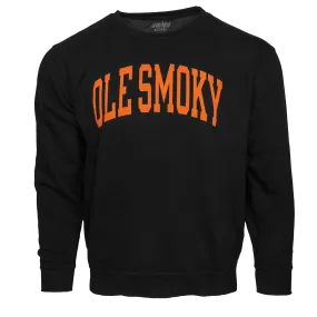 ORANGE PRINT ARCH TEXT CREWNECK