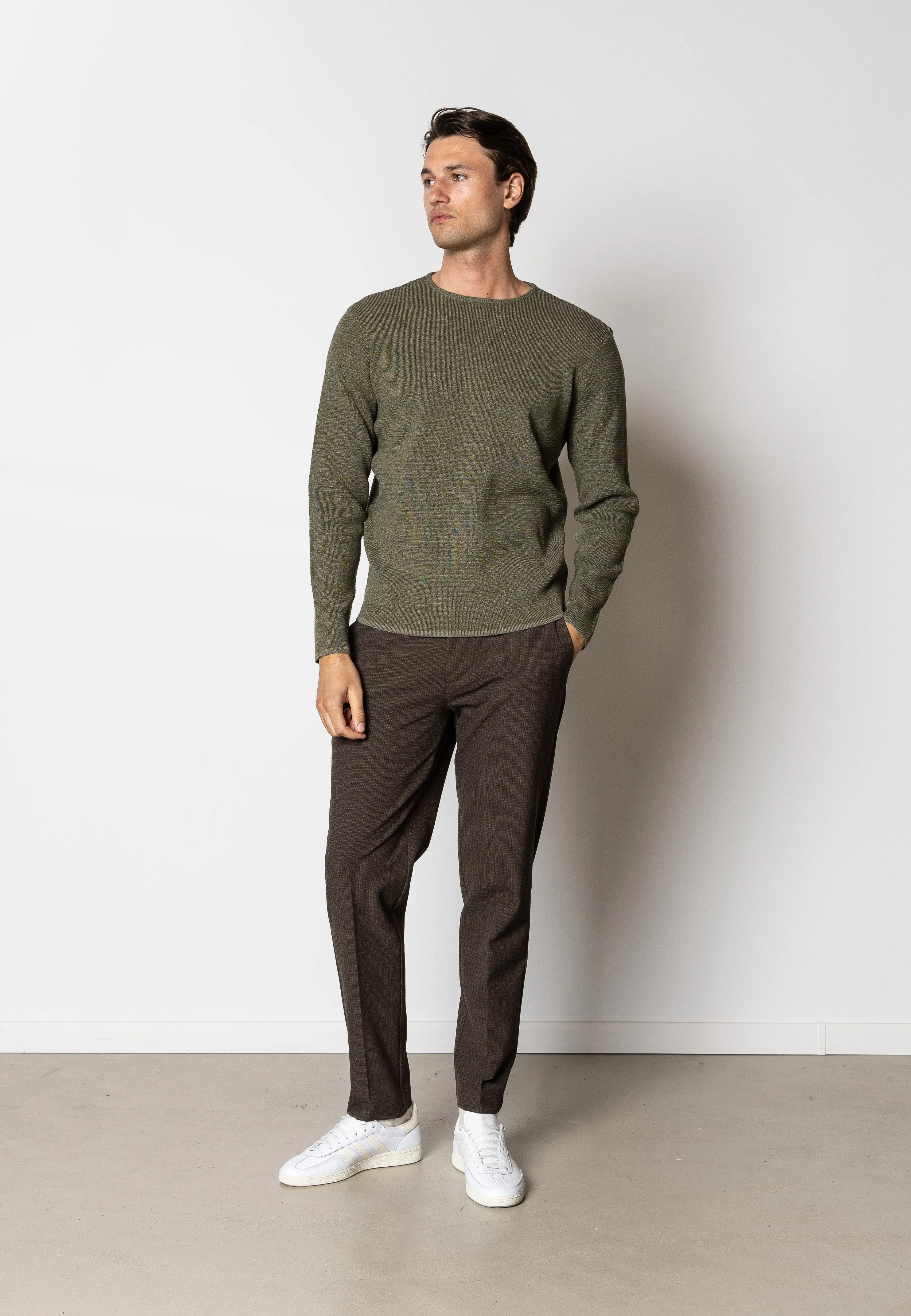 Oscar knitted jumper - Army Melange