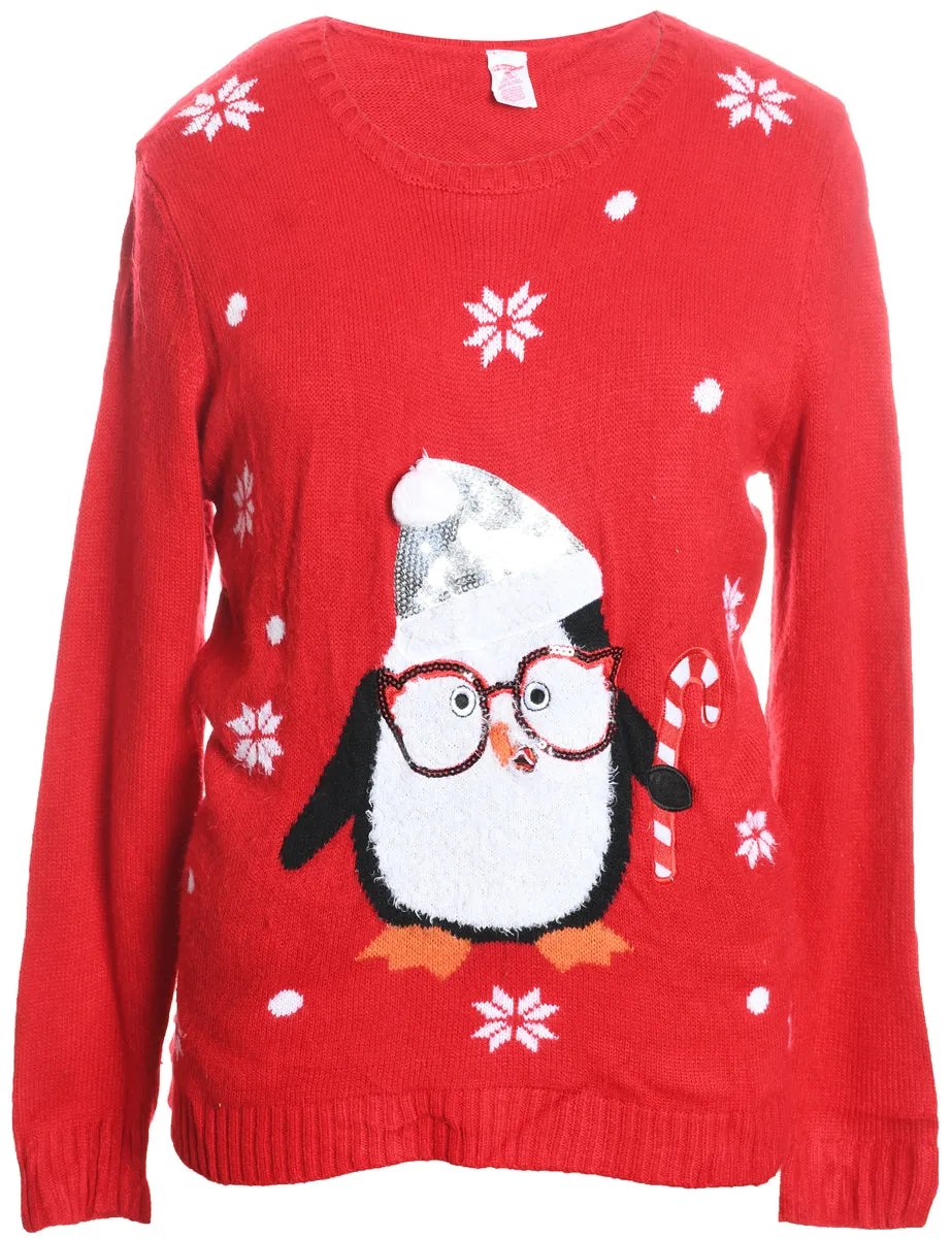 Penquin Christmas Jumper - L