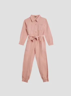 Pink Dye Twill Jumpsuit (7-16)