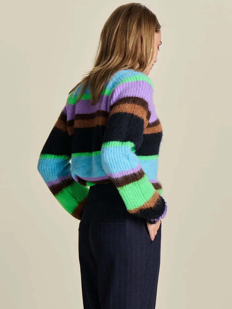 Pom Jumper Brushed Stripes