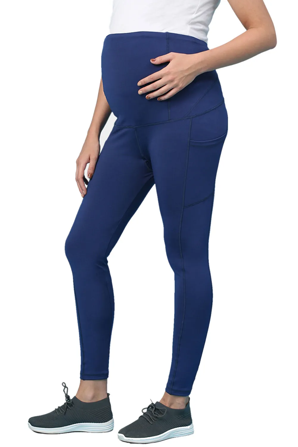 Recycled Fibre Maternity Full Length Tights_ISML010-Blue Print