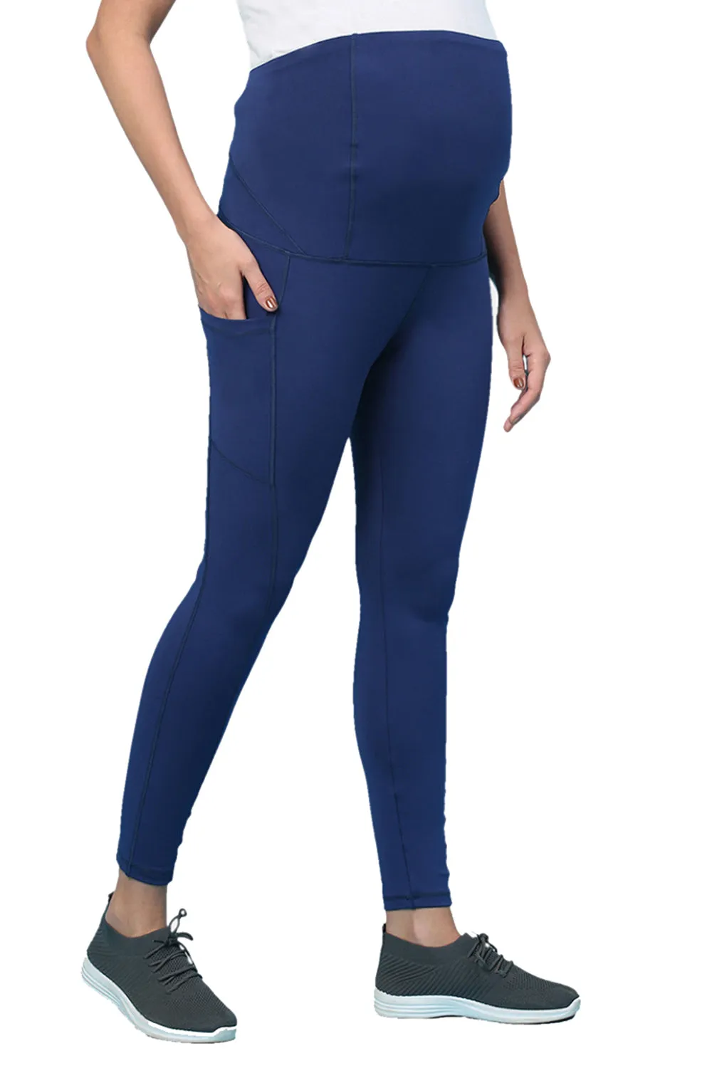 Recycled Fibre Maternity Full Length Tights_ISML010-Blue Print