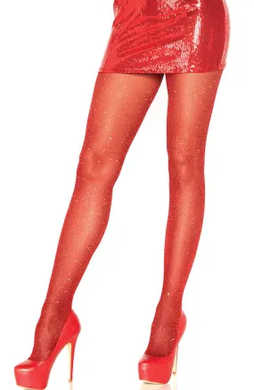 Red tights with glitter