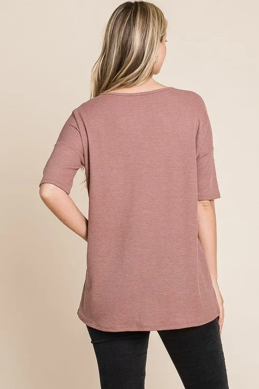 Ribbed Casual Top