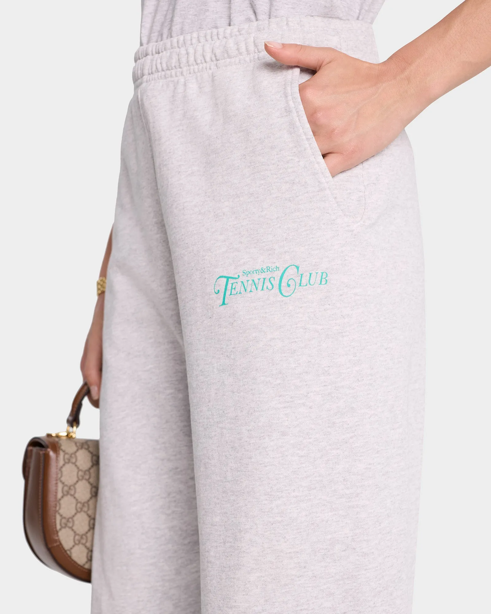 Rizzoli Tennis Sweatpant - Heather Gray/Caribbean