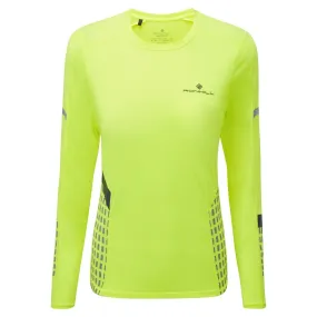 Ronhill Tech Afterhours L/S Tee (Womens) - Fluo Yellow/Charcoal/Reflective