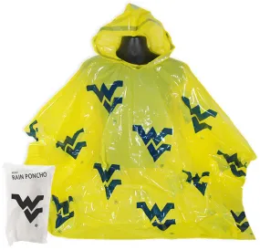 RPWU1 Rain Poncho - Yellow - West Virginia University