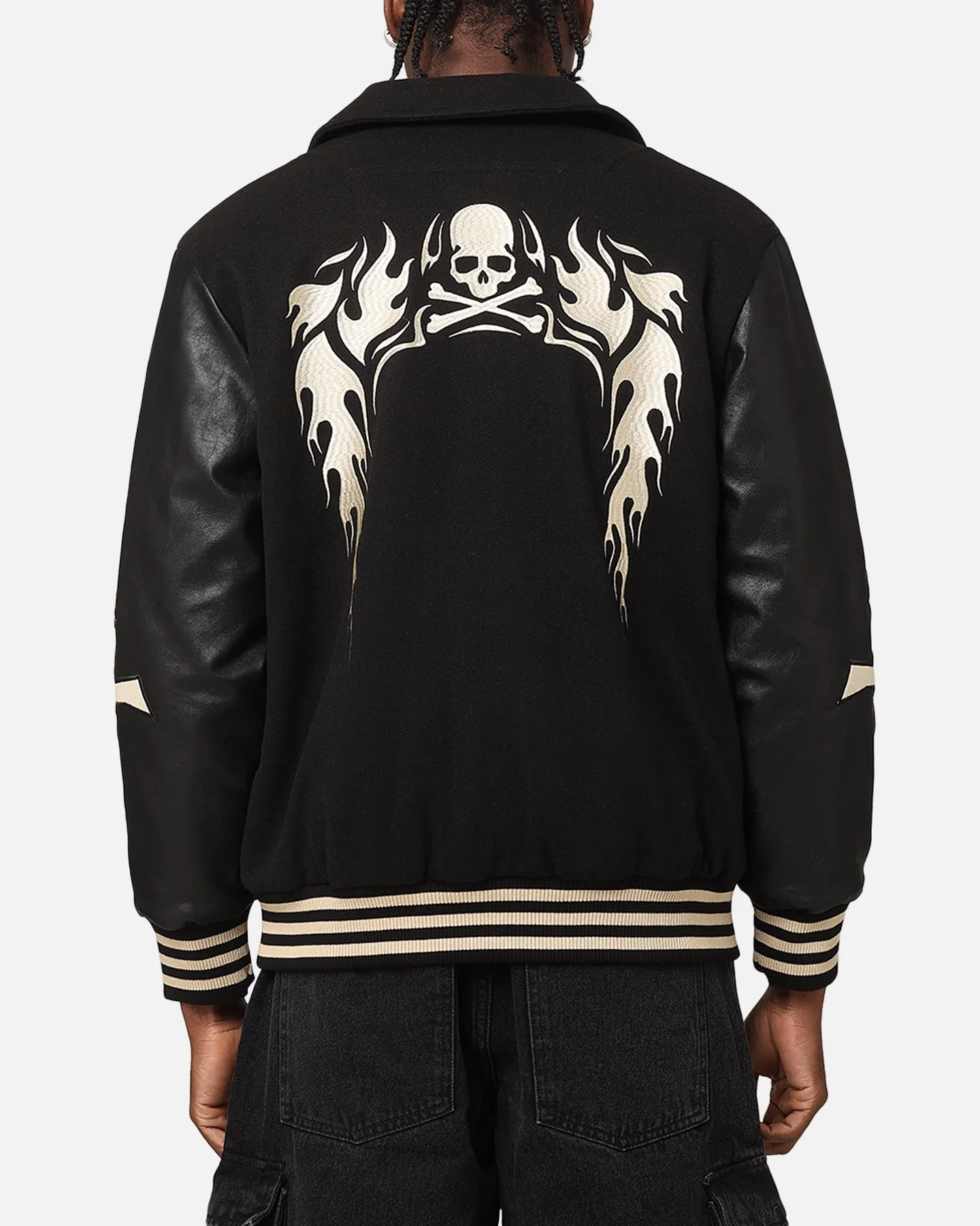 Saint Morta Ceremonies Varsity Jacket Black/Tan