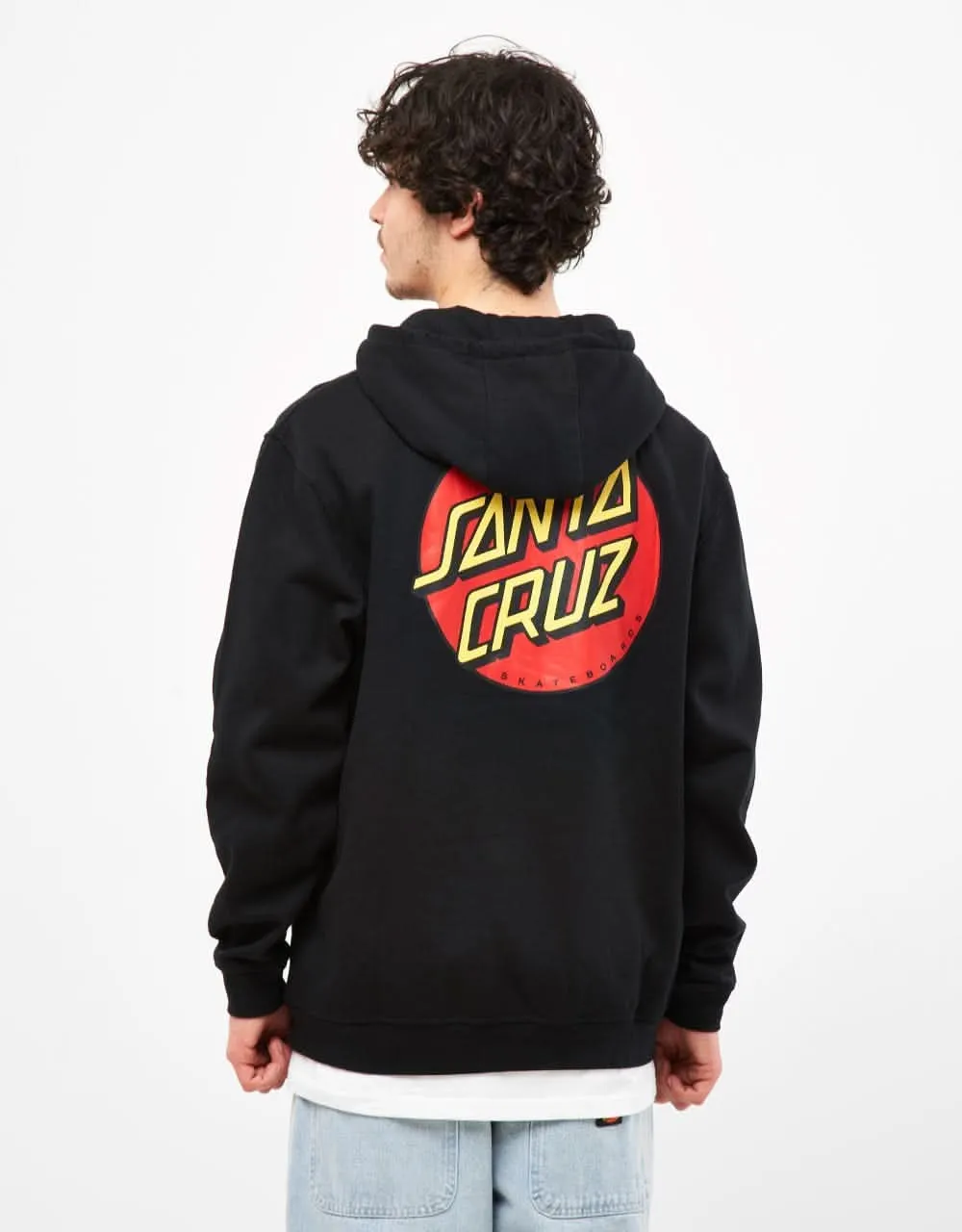 Santa Cruz Classic Dot Chest Pullover Hoodie - Black