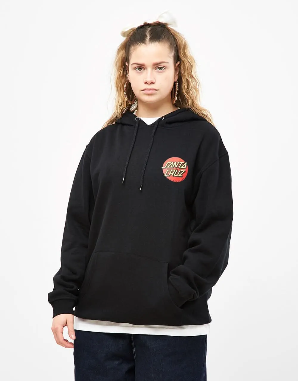 Santa Cruz Classic Dot Chest Pullover Hoodie - Black