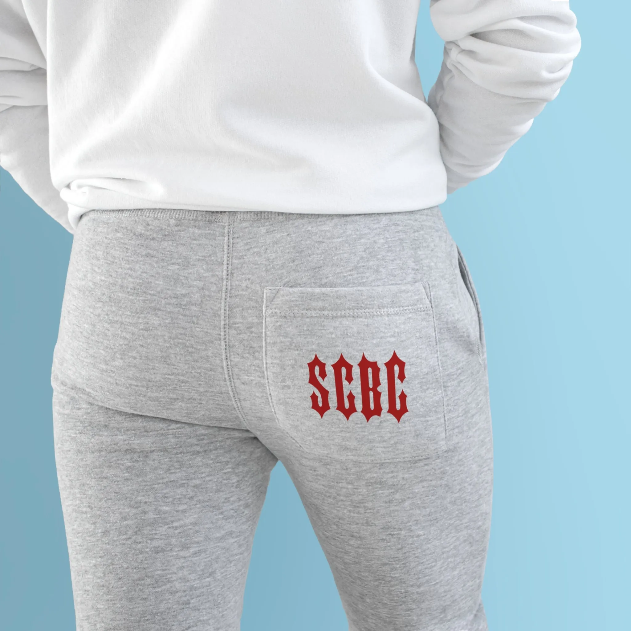 SCBC Unisex "Branded" Fleece Joggers. Joggers, Grey Sweatpants, Casual Wear, Streetwear, Sports Wear, Unisex, Sweatpants, Brand Name.