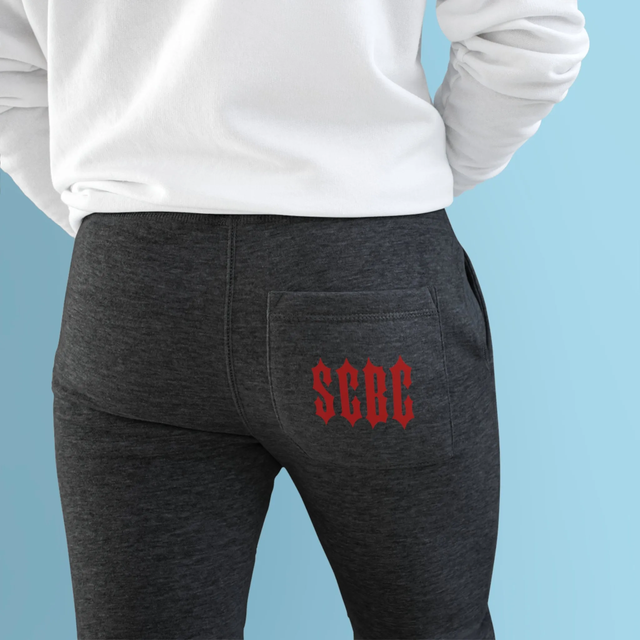 SCBC Unisex "Branded" Fleece Joggers. Joggers, Grey Sweatpants, Casual Wear, Streetwear, Sports Wear, Unisex, Sweatpants, Brand Name.