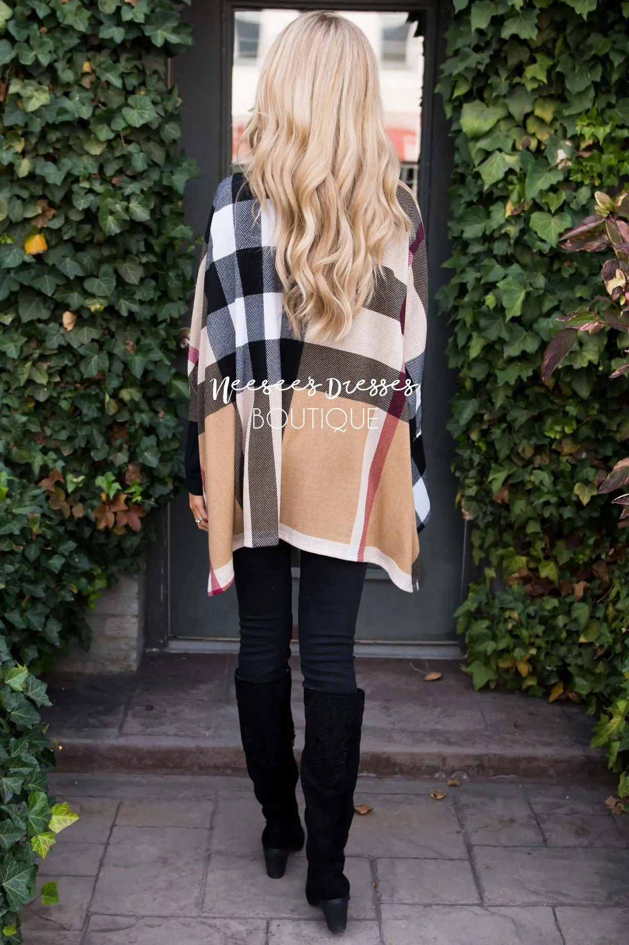 Seasons Of Love Plaid Poncho