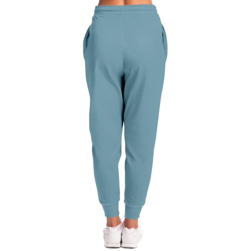 Shaded Pale Pastel Cyan Gray Joggers | Unisex | with PLUS sizes | C30M0Y0K30