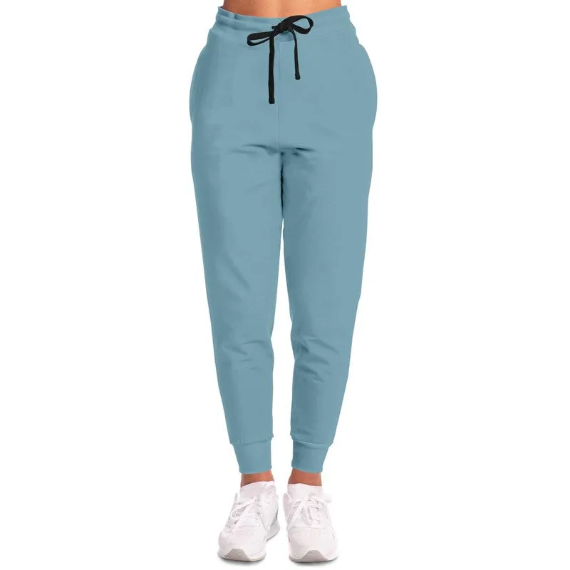 Shaded Pale Pastel Cyan Gray Joggers | Unisex | with PLUS sizes | C30M0Y0K30