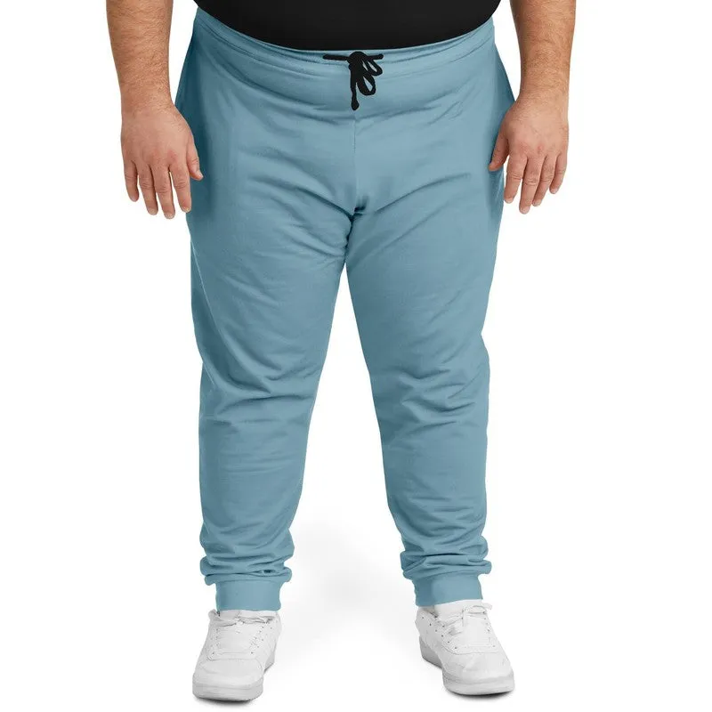 Shaded Pale Pastel Cyan Gray Joggers | Unisex | with PLUS sizes | C30M0Y0K30