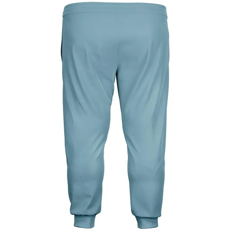 Shaded Pale Pastel Cyan Gray Joggers | Unisex | with PLUS sizes | C30M0Y0K30