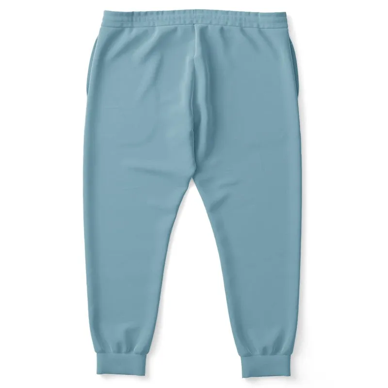 Shaded Pale Pastel Cyan Gray Joggers | Unisex | with PLUS sizes | C30M0Y0K30