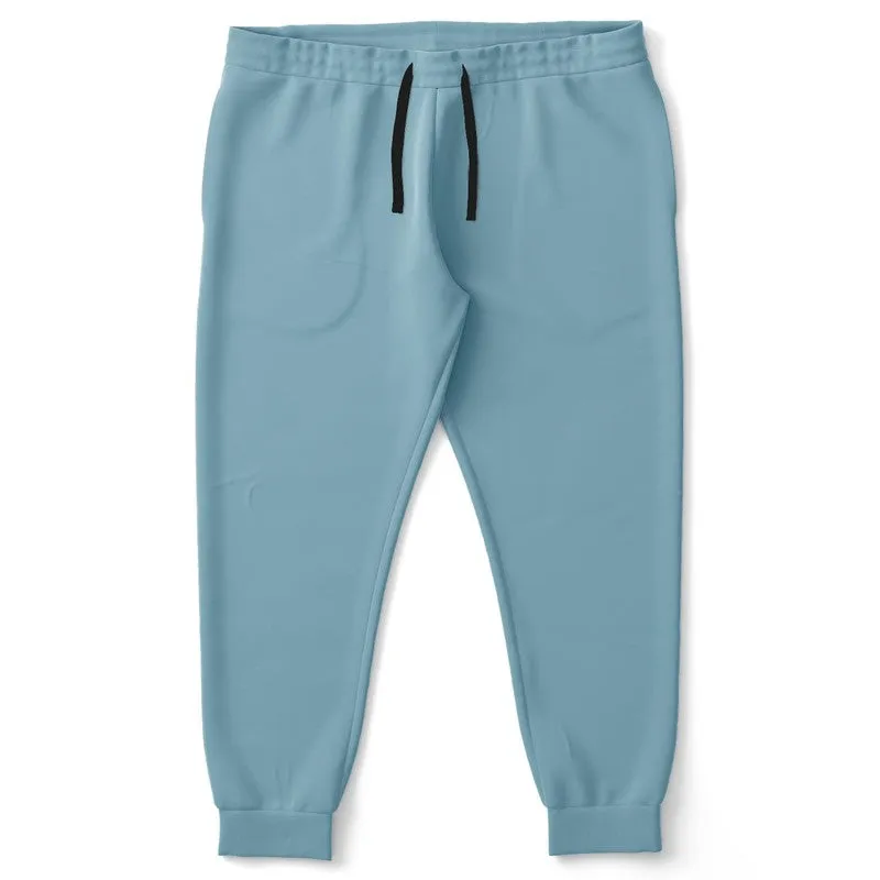 Shaded Pale Pastel Cyan Gray Joggers | Unisex | with PLUS sizes | C30M0Y0K30