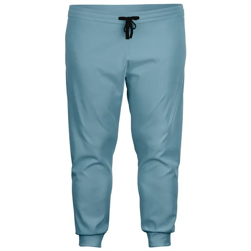 Shaded Pale Pastel Cyan Gray Joggers | Unisex | with PLUS sizes | C30M0Y0K30