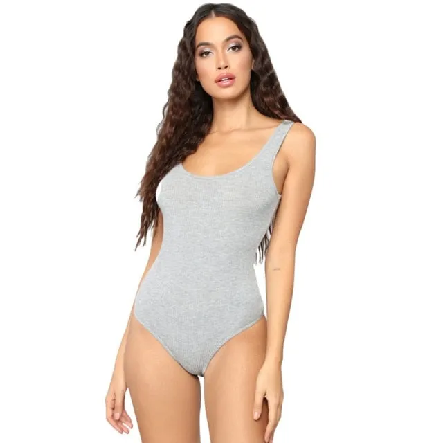 Square Collar Tank Bodysuit