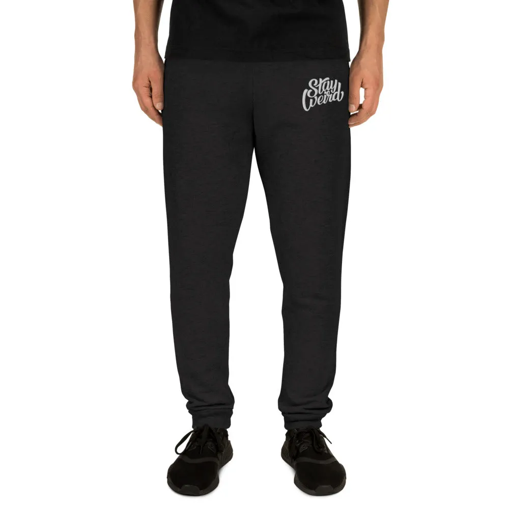 Stay Weird Joggers | Black