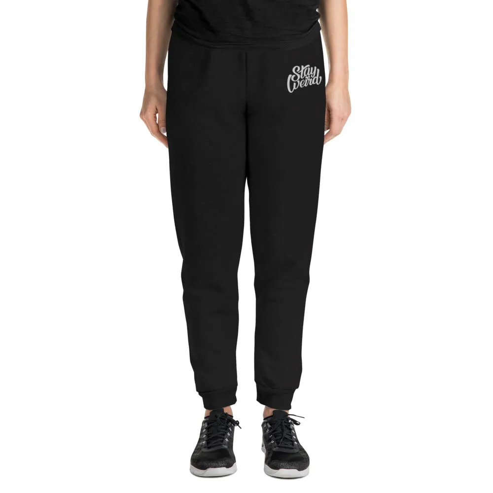 Stay Weird Joggers | Black