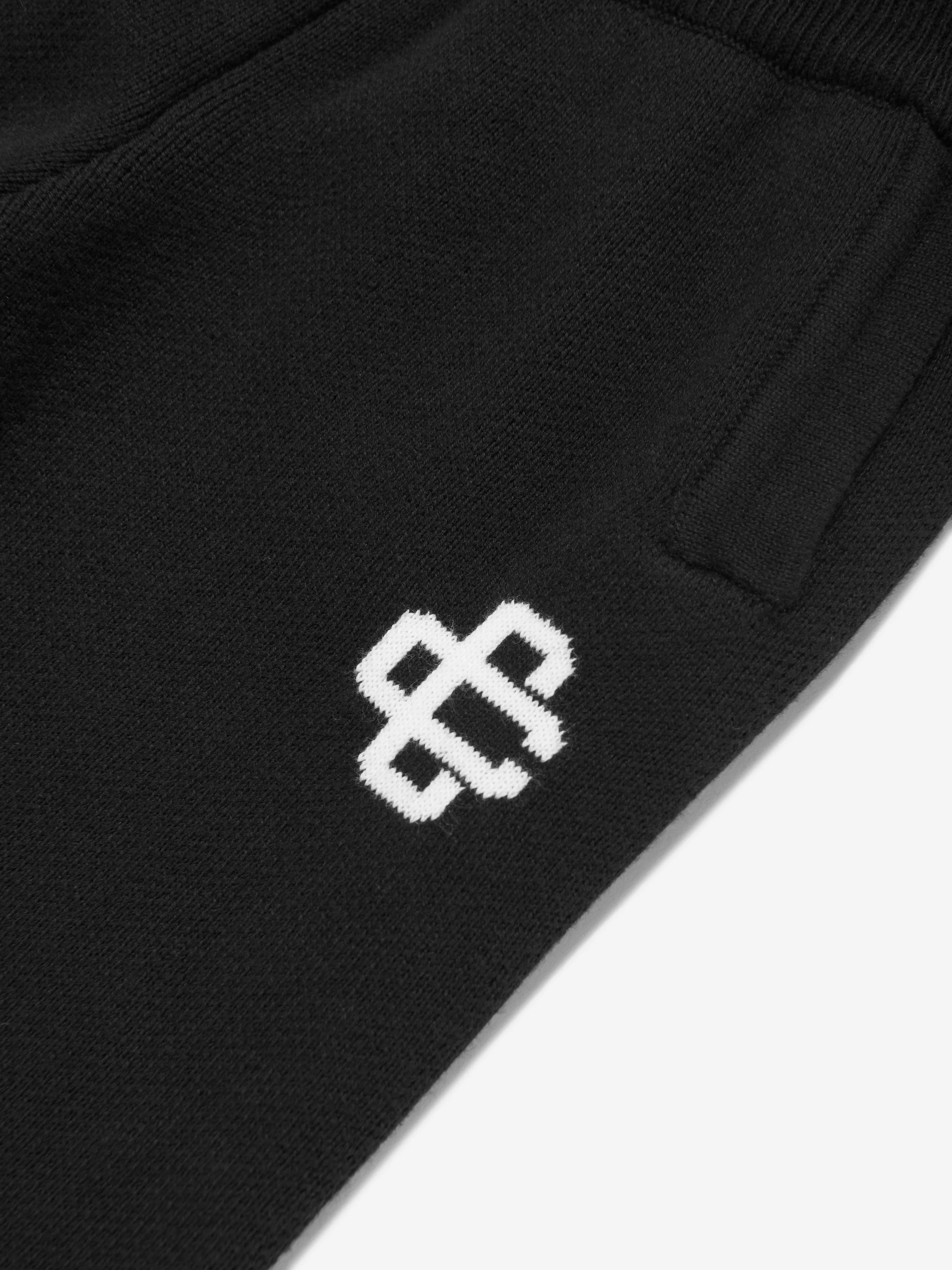 The Couture Club Kids Knitted Emblem Joggers in Black