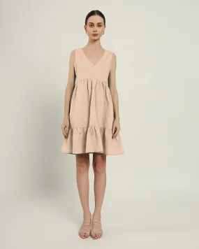 The Minsk Daisy Bisque Linen Dress