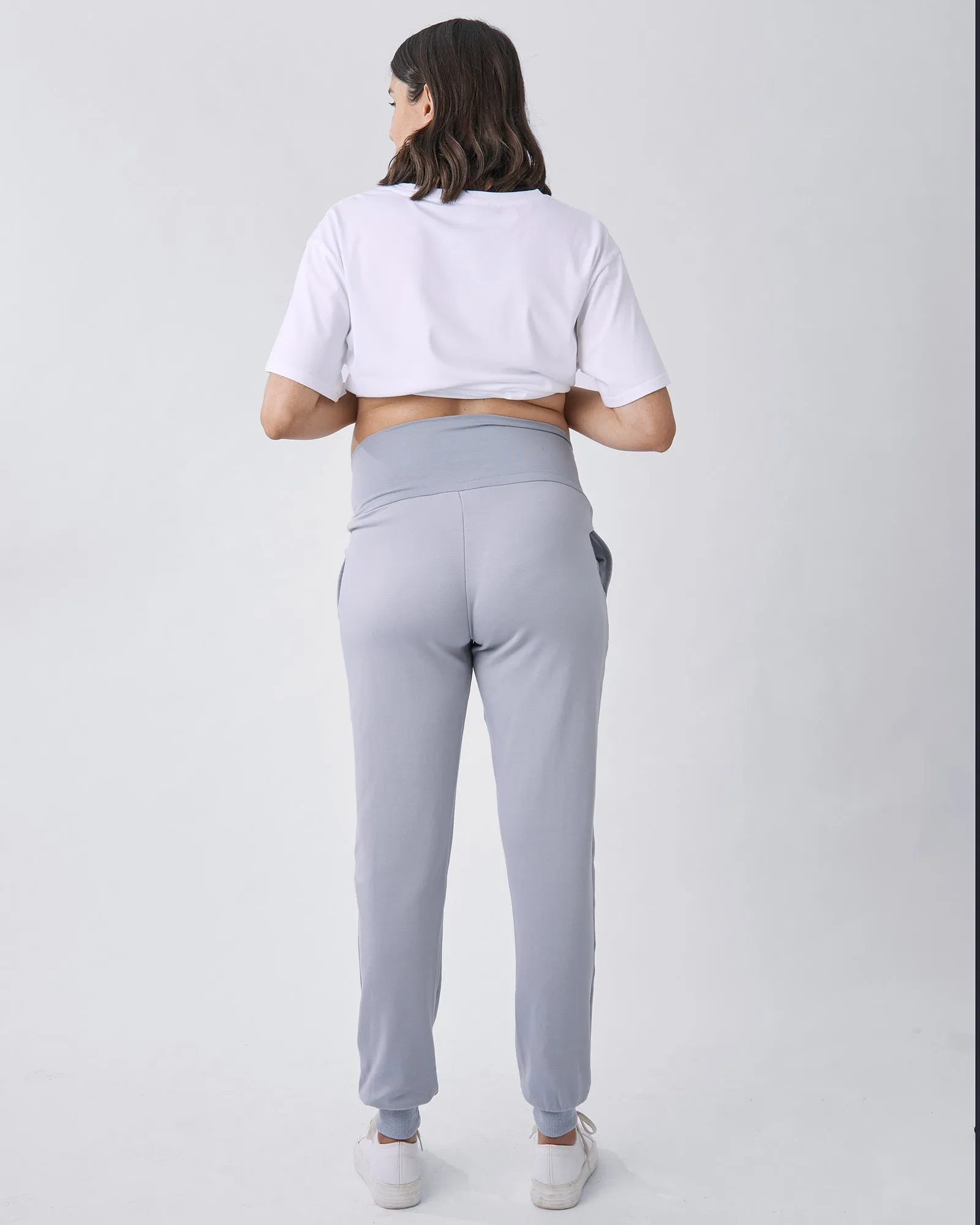 Ultimate Comfort Maternity Sweatpants in Baby Blue