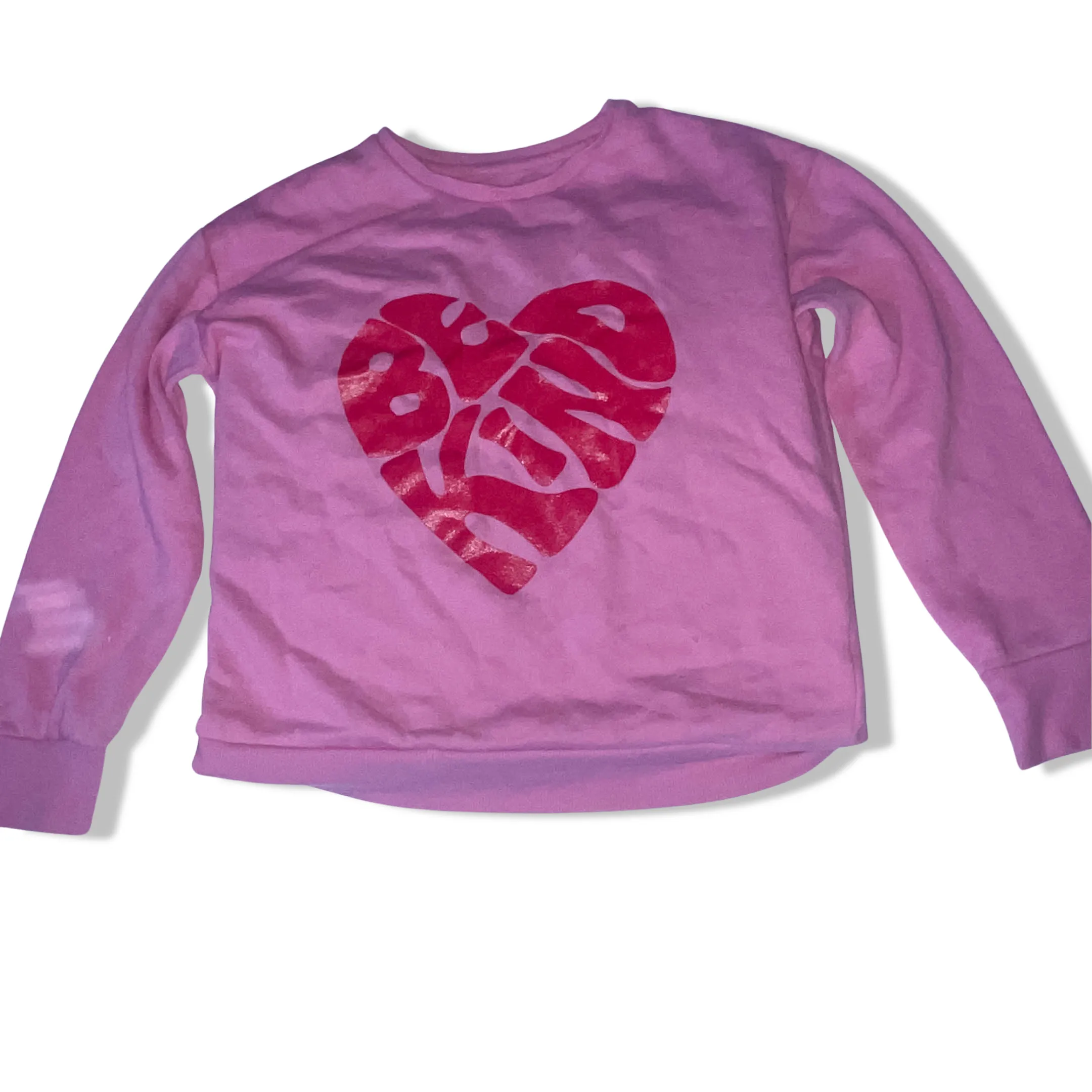 Vintage girls pink Be Kind love graphics XS sweatshirt