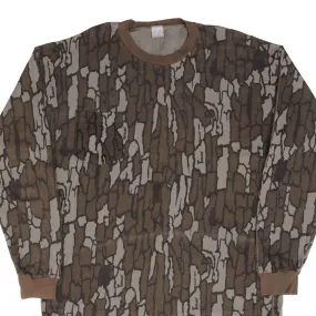 VINTAGE HUNTING TREBARK CAMO LONG SLEEVE POCKET TEE SHIRT 1990S SIZE XL