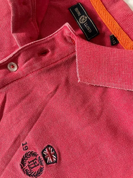 Vintage Red Henri Lloyd custom fit small polo shirt