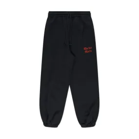 wacko maria washed heavyweight sweatpants type-1 (black)